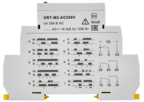 Реле времени ORT 230В AC 2 контакта многофункц. IEK ORT-M2-AC230V фото 3