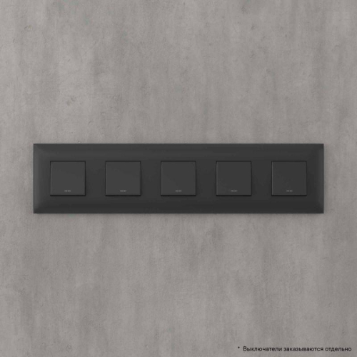 Рамка 5-м 10мод. Avanti "Черный матовый" DKC 4412900 фото 6