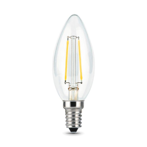 Лампа светодиодная филаментная Black Filament 9Вт свеча 2700К тепл. бел. E14 680лм GAUSS 103801109 фото 2