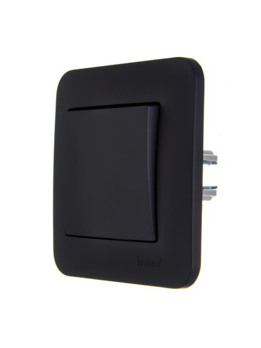 Выключатель 1-кл. 1п СП ASTI 10А IP20 в сборе черн. бархат LEZARD 7081-4242-100 фото 4