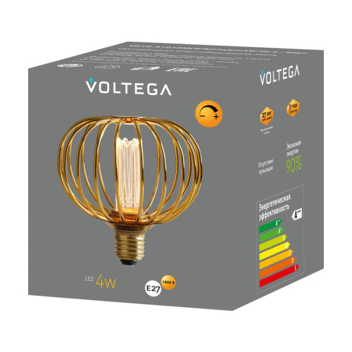 Лампа светодиодная Loft Led A101GMC97 4Вт 1800К E27 DIM Voltega 8567 фото 7