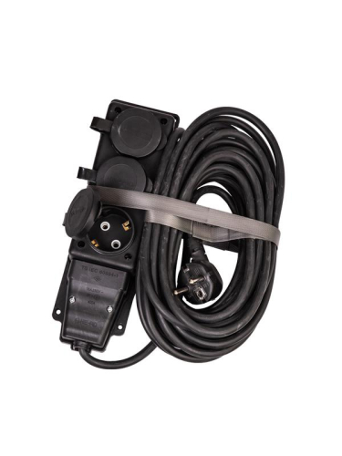Удлинитель на каучуковой колодке 3х10м 16А IP44 250В 4кВт каучук КГ 3х2.5 черн. УХз16 Россия КОСМОС YKsm10m-3g(16A)KG-B Удлинитель на каучуковой колодке 3х10м 16А IP44 250В 4кВт каучук КГ 3х2.5 черн. УХз16 Россия КОСМОС YKsm10m-3g(16A)KG-B