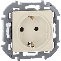 Розетка 1-м СП Inspiria 16А IP20 250В 2P+E защ. шторки немецк. стандарт механизм сл. кость IEK 673731