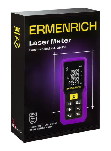 Рулетка лазерная Reel PRO GM100 фиолет. Ermenrich 85313 фото 7 Рулетка лазерная Reel PRO GM100 фиолет. Ermenrich 85313 фото 7