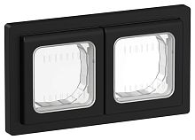 Рамка 2-м СП FLITE Рпро-2-55-ФлЧ IP55 черн. IEK FI-M20-32-55-K02