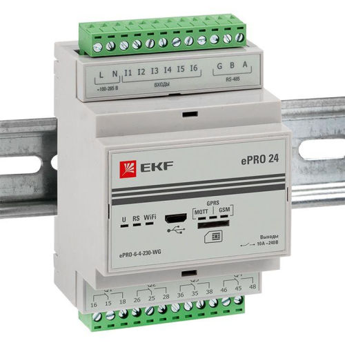 Контроллер базовый ePRO удаленного управления 6вх/4вых 230В WiFi GSM PROxima EKF ePRO-6-4-230-WG фото 3