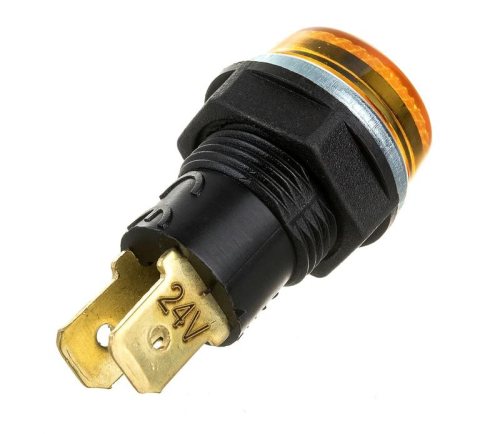 Арматура сигнальная 14мм с лампой 12В желт. EMAS S140NS1 фото 2