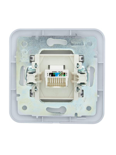 Розетка компьютерная 1-м СП ASTI IP20 RJ45 в сборе Cat 5e бел. LEZARD 7081-0202-139 фото 2