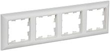 Рамка 4-м BRITE РУ-4-БрАБ арктич. бел./бел. IEK BR-M42-12-K91