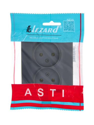 Розетка 2-м СП ASTI 16А IP20 без заземл. термопласт черн. бархат LEZARD 7081-4200-128B фото 4