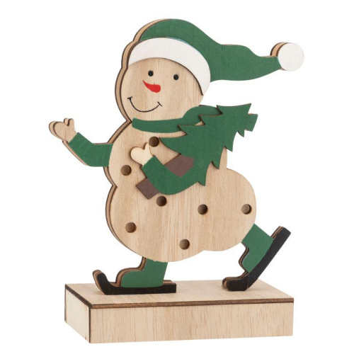 Фигура деревянная "Снеговик" 18см 5LED тепл. бел. 0.1Вт IP20 с подсветкой Neon-Night 504-017 фото 8