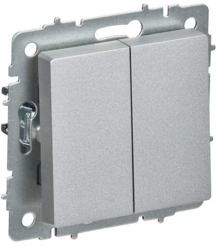 Выключатель перекрестный 2-кл. СП BRITE ВС10-2-3-БрА 10А механизм алюм. IEK BR-V23-0-10-K47