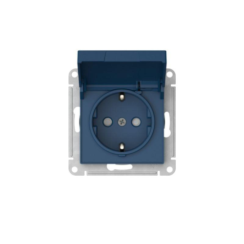 Розетка AtlasDesign 16А IP20 с заземл. защ. шторки с крышкой быстрозажим. клем. механизм аквамарин SE ATN001146S фото 6