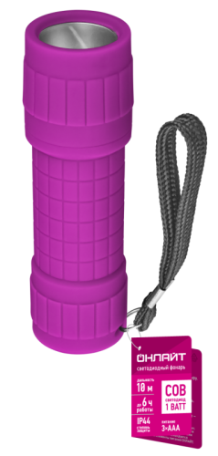 Фонарь светодиодный ручной 90 851 OPT-CP01-3AAA/24PACK пласт. 1СОВ 1Вт 1реж. 50лм IP44 ОНЛАЙТ 90851 фото 2