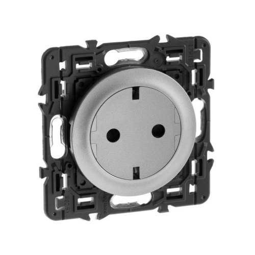 Розетка 1-м 2мод. Celiane 16А IP20 2P+E немецк. стандарт безвинтов. клеммы с плоск. лицев. панелью механизм титан Leg 067167 фото 3 Розетка 1-м 2мод. Celiane 16А IP20 2P+E немецк. стандарт безвинтов. клеммы с плоск. лицев. панелью механизм титан Leg 067167 фото 3