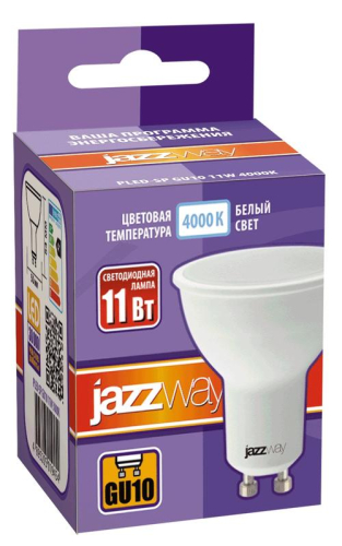 Лампа светодиодная PLED-SP 11Вт PAR16 4000К нейтр. бел. GU10 230В 50Гц JazzWay 5019485 фото 4