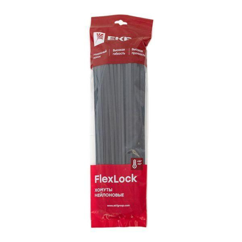 Хомут P6.6 7.6х350 FlexLock стандартный черн. (уп.100шт) PROxima EKF plc-fl-ctsb-7.6x350 фото 3