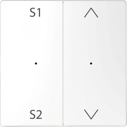 Клавиша двойная Merten D-Life PlusLink с S1/S2 вверх/вниз SD бел. лотос SchE MTN5227-6035