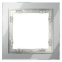 Рамка 1-м S70 стеклян. сталь Voltum VLS110105