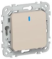 Выключатель проходной 1-кл. СП FLITE ВС61-1-1-ФлЛ 10А с индикацией механизм льняной IEK FI-V12-1-10-1-K88