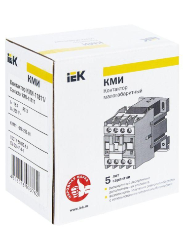 Контактор КМИ-11811 18А 230В/АС3 1НЗ KARAT IEK KKM11-018-230-01 фото 5