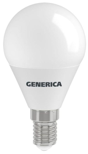 Лампа светодиодная G45 12Вт шар 6500К E14 230В GENERICA LL-G45-12-230-65-E14-G фото 2