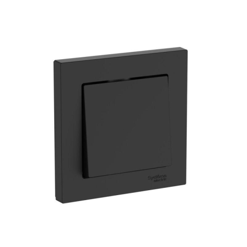 Выключатель 1-кл. AtlasDesign (сх. 1) 10AX быстрозажим. клем. в сборе карбон SE ATN001012S