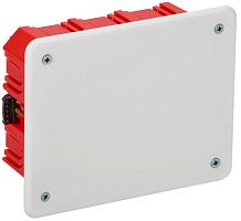 Коробка распаячная СП 120х92х45 КМ41028 для полых стен (с саморезами пластиковые лапки с крышкой) IEK UKG11-120-092-045-P