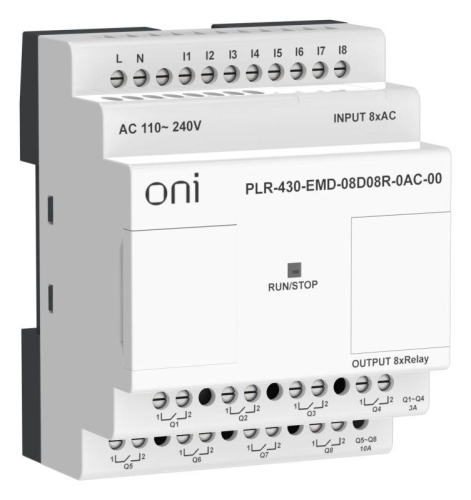 Модуль расширения входов выходов ПЛК 430 8 DI 8 RO 220В AC ONI PLR-430-EMD-08D08R-0AC-00 фото 4