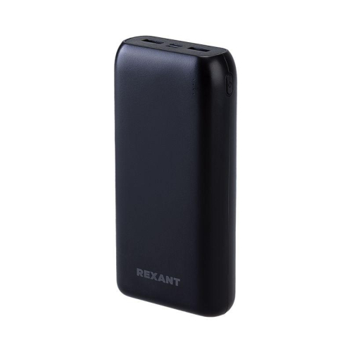 Устройство зарядное портативное Power Bank (аккумуляторная батарея) 20000мА.ч с Quick Charge и Power Delivery черн. Rexant 30-2052 фото 2