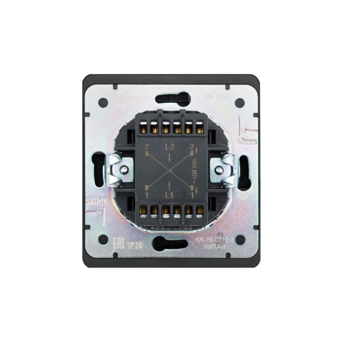 Выключатель перекрестный (переключатель) 1-кл. СП ROUND MIELE 10А оникс Kranz KR-78-0710-3 фото 3