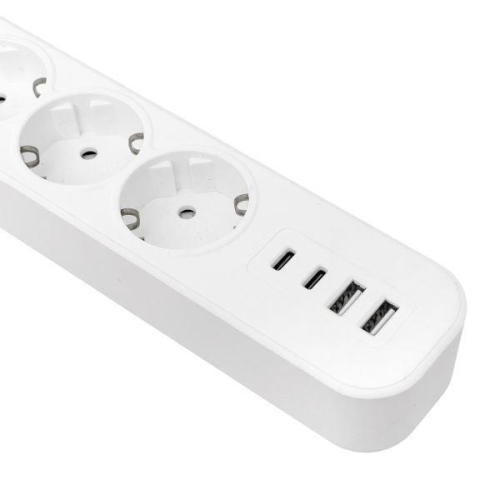Удлинитель 5х1.5м IP20 2USB 2.4А+2type-C LUX 1.5кв.мм EKF UBA-LUX-515-TC фото 7