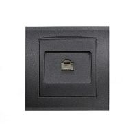 Розетка компьютерная 1-м СП Бриллиант в сборе графит Universal 7947601-Gr