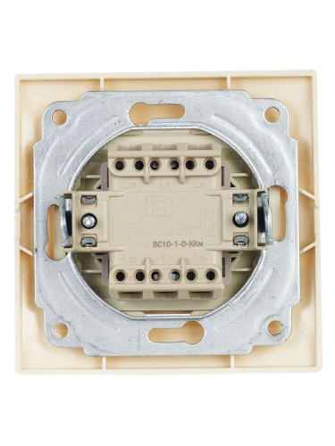 Выключатель 1-кл. СП Кварта 10А IP20 ВС10-1-0-ККм крем. GENERICA EVK10-K33-10-DM фото 3 Выключатель 1-кл. СП Кварта 10А IP20 ВС10-1-0-ККм крем. GENERICA EVK10-K33-10-DM фото 3