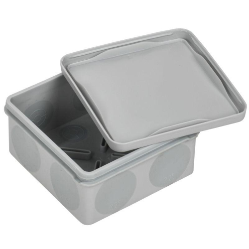 Коробка распаячная ОП КМ42455 100х100х50мм IP67 8 вводов сер. IEK UKO21-100-100-050-K41-66 фото 2