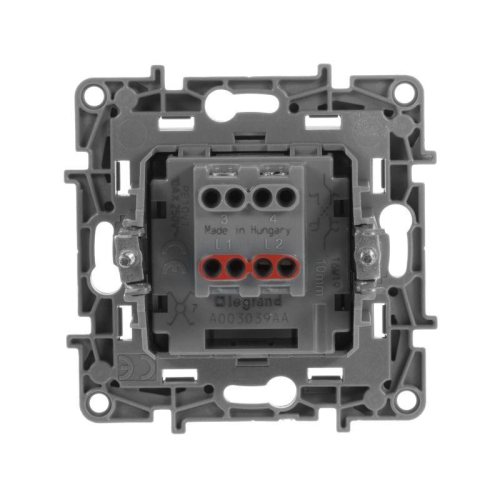 Переключатель перекрестный 1-кл. СП Etika 10А IP20 250В 10AX винтов. клеммы механизм антрацит Leg 672609 фото 2