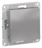 Выключатель 1-кл. AtlasDesign 2-п. 10А мех. алюм. SE ATN000321