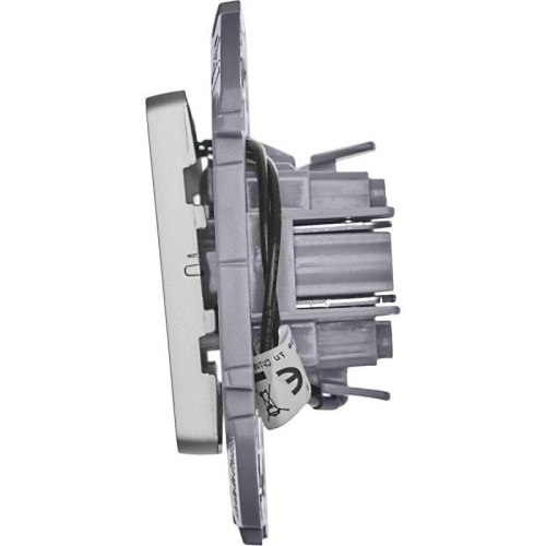 Выключатель 1-кл. Inspiria 10А IP20 250В 10AX с подсветкой/индикацией механизм алюм. IEK 673612 фото 3