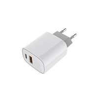 Устройство зарядное сетевое с двумя портами USB-A + USB-C 20Вт Rexant 18-2207