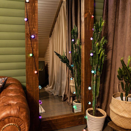 Гирлянда светодиодная "Шарики" 5м d30мм 25LED RGB 6Вт 220-240В IP20 провод ПВХ темн. зел. Neon-Night 303-569 фото 2