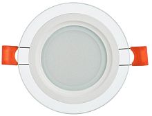 Светильник светодиодный ДВО 1620 6Вт 3000К IP20 встраив. со стекл. круг IEK LDVO0-1620-06-3000-K01