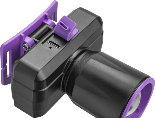 Фонарь аккумуляторный налобный 90 864 OPT-H06-ACCU 1LED 5Вт 3 реж. Li-Ion 1.2А.ч ОНЛАЙТ 90864 фото 3