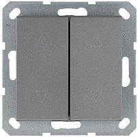 Выключатель для жалюзи 2-кл. 10А IP20 механизм алюм. Jasmart G3028S