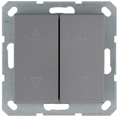 Выключатель для жалюзи 2-кл. 10А IP20 механизм алюм. Jasmart G3028S Выключатель для жалюзи 2-кл. 10А IP20 механизм алюм. Jasmart G3028S