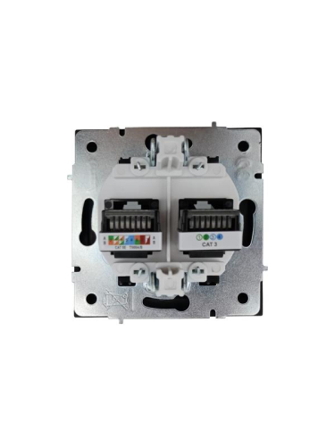 Розетка компьютер+телефон СП ZIMA IP20 черн. бархат LEZARD 704-4288-143 фото 6