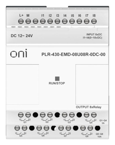 Модуль расширения входов выходов ПЛК 430 4 DI 4 UI (0-10В/DI) 8 RO 24В DC ONI PLR-430-EMD-08U08R-0DC-00 фото 5