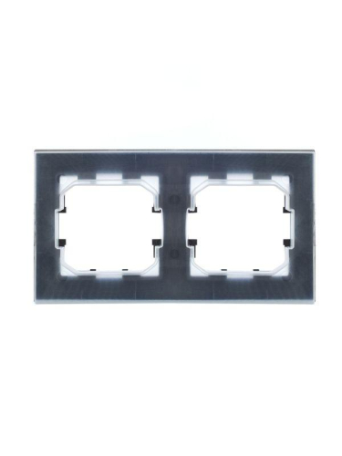 Рамка 2-м IP44 BRITE РУ-2-БрС-44 сталь IEK BR-M22-44-K46 фото 4