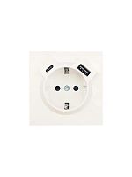Розетка 1-мест. с/з Type-C+USB разъем СП ZIMA IP20 слон. кость LEZARD 704-9088-181TC