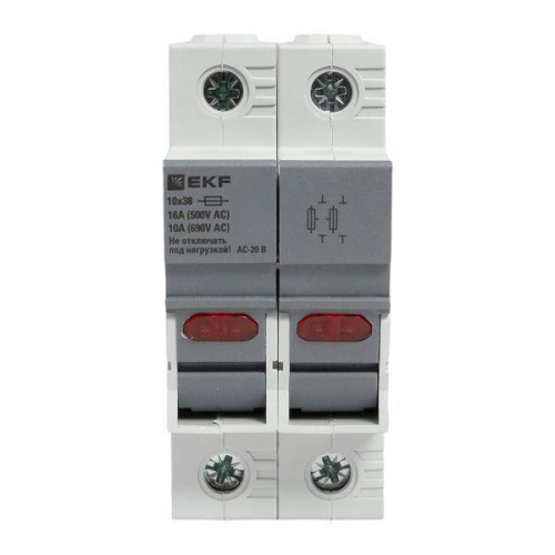 Предохранитель-разъединитель DF 10х38 2п (тип ПВЦ) EKF df102-e фото 8 Предохранитель-разъединитель DF 10х38 2п (тип ПВЦ) EKF df102-e фото 8