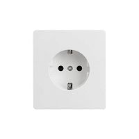 Розетка 1-м СП ROUND MIELE 16А с заземл. защ. шторки перламутр Kranz KR-78-0701-1